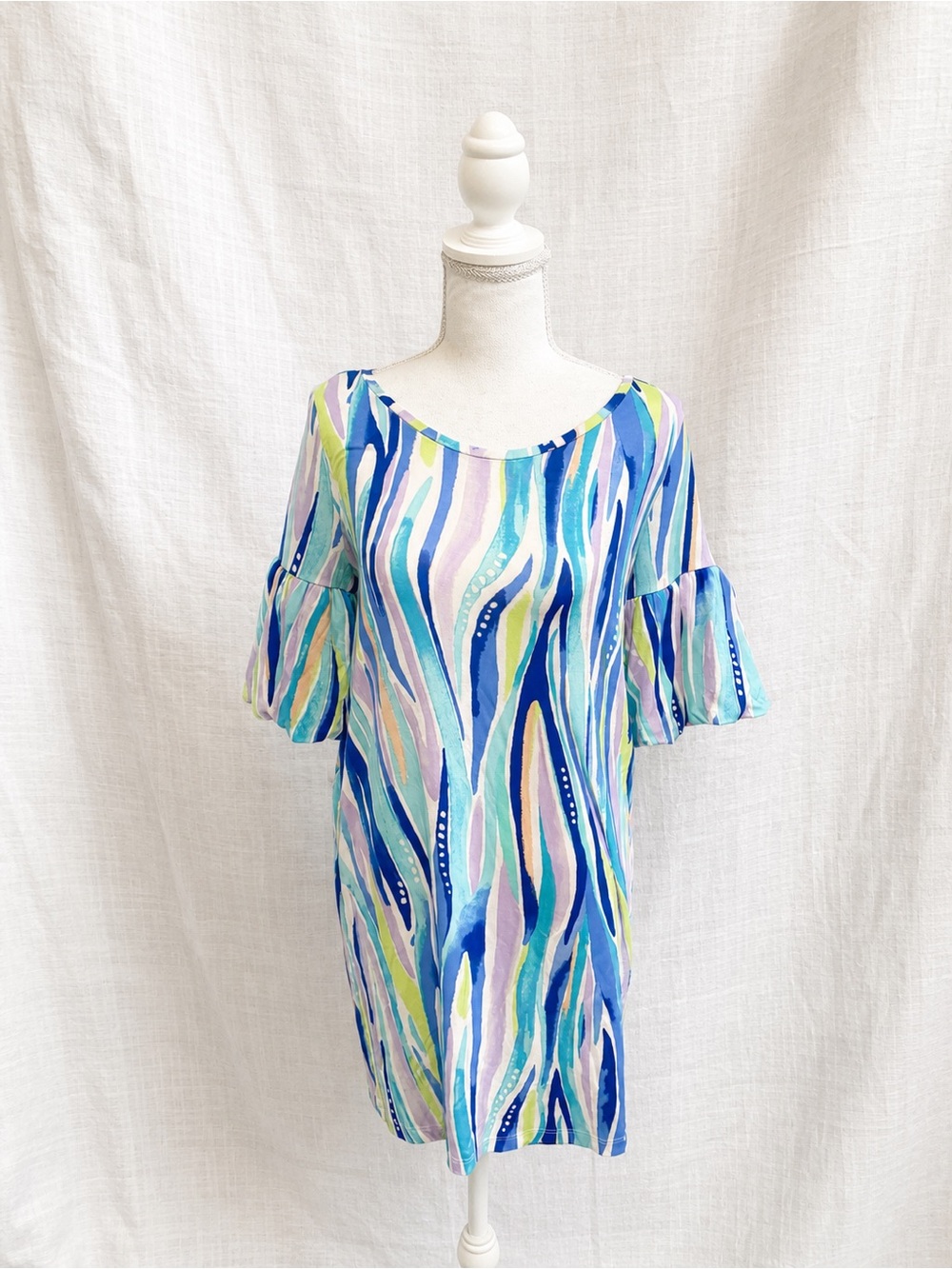 Lilly Pulitzer Blue Multi-Stripe Swim Coverup Tunic